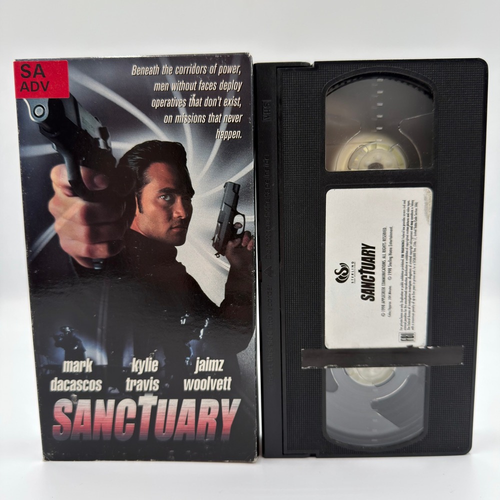 Sanctuary VHS 1998 Mark Dacascos Action Movie Hollywood Video Rental Sterling